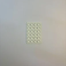 휴대폰 실리콘 24개 사각형 흡착판 거치대 다기능 단면 mm 후면 접착식, 01 white