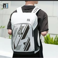 後背包yy雙肩包6868羽毛拍背包新款時尚yy包電腦包網球拍包羽球拍包 yy雙肩後背包 yy3-6支裝羽毛球袋, 6868白黑【送鞋袋】, 1個