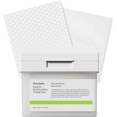 Genabelle 케일 82 토너 패드 - 점보 시트 60장 AHA PHA 데드 스킨 케어 데일리 하이드레이팅 토너 패드 각질 제거, 1, 190ml