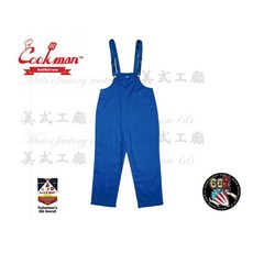 《美式工廠》美國 COOKMAN Fisherman's Bib Overall Deep Blue 吊帶褲，經典深藍色，耐磨丹寧布料，舒適寬鬆版型, 1個, XL, 深藍色