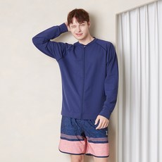 베이직엘르 남성인 펀칭 루즈핏 집업 래쉬가드 비치반바지 세트 BEM-V907N+BEM-V908N