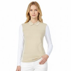 [보그너] 여성 니트 하이브리드 티셔츠