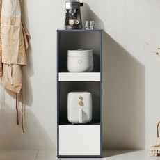 가온리빙 에셀르 400 1단 렌지대 에어프라이어 주방수납장 밥솥/렌지대, 3단, 네이비투톤