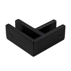 Brixwell Glass-to-Glass 브레이싱 클램프 90도 타입 듀플렉스 2205 스테인리스 스틸 매트 블랙 마감 1cm(3/8인치)에서 1.3cm(1/2인치) 강