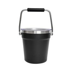 보냉 아이스 버킷 대용량 스테인리스 캠핑 휴대용 야외용 음료 보관용품, 1000ml, 블랙 2000 ML 용량