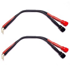 CNCESS CESS-087 핀 나사 타입 바나나 플러그 - 암 4mm 잭 어댑터 케이블 2팩 143313, CNCESS CESS-087 핀 나사 타입 바나나 플러