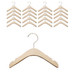 코코디피 아동용 아기 유아 원목옷걸이 집게 바지걸이 나무 우드 옷거리 행거 옷가게 옷걸이, 상의 1~2세용(20개묶음)