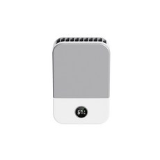 탁상용 선풍기 무소음 무선 미니 usb 충전형 사무실 매달린 선풍기 고풍력 q203 미니 리프리스 US 무소음 사람 디지털 목 허리에 디스플레이 데스크탑, DQ205 화이트 2000 mA