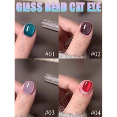 WS 검은 유리 고양이 아트 스타일 젤 펑크 네일 광택제 마그네틱 매니 반영구 바니시, boliz y1 4