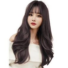 이쁘다샵 가발위드 긴머리 웨이브 투톤 여성 통가발 페르틸, 초콜릿브라운, 1개