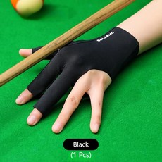 미끄럼 방지 손가락 왼손 당구 장갑 통기성 전문 훈련 탁구 스누커, 1개, 3. Black-Left--M