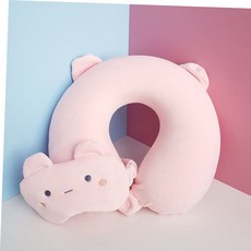 목베개 안대 귀여운 목쿠션 고양이 낮잠용 사무실용품, 핑크 고양이