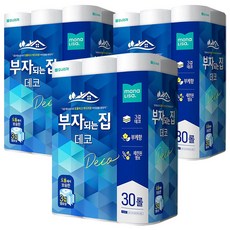 브랜드없음 모나리자 부자되는집 데코 화장지 3겹 27m, 30롤, 3개