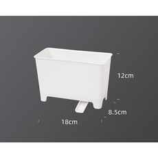 廚房水槽廚餘瀝水桶-食物殘渣湯汁過濾、乾濕分離收納、廚房垃圾處理, 白色, 1個