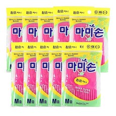 마미손 고무장갑 왼손만하나, 중(M), 10개