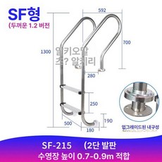 수영장 풀장 난간 사다리 수영장사다리 계단 리조트 간이, 1개