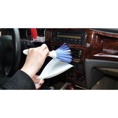 【逸品汽車百貨】多功能車用小掃把 出風口 縫隙 鍵盤 車內角落清潔 附簸箕 毛刷組 可水洗 掛式, 1個