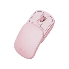 DELUX MF20Pro 口袋無線滑鼠 雙模連接 靜音 Type-C充電, 粉色, MF20 Pro