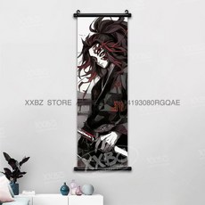 귀멸의칼날 아크릴스탠드 귀칼 장식 스크롤 그림 Kamado Tanjirou Tomioka Giyuu 홈 Kochou Shinobu 캔버스 포스터 선물, [00] 25x75cm(10x30inch), [50] gmzr25-22