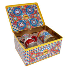 BIALETTI Dolce & Gabbana 聯名摩卡壺套裝，精緻圖案設計，高品質材料，咖啡愛好者首選, D&G 經典摩卡壺3杯尊爵禮盒, 1個