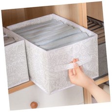 의류 속옷 바지 양말 칸막이 정리함 리빙 수납 박스, 6단 그레이, 6단 그레이, 1개