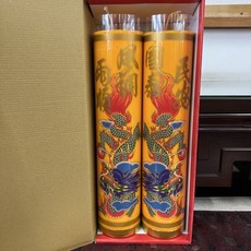 萬里行 六斤安全斗燭 酥油蠟燭 紅色蠟燭 黃色蠟燭 斗燭 國泰民安 風調雨順 安全蠟燭, 1個, 6斤安全斗燭(黃)