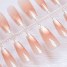 셀프 붙이는 네일팁, 1개, C123자석치크(코랄오렌지)