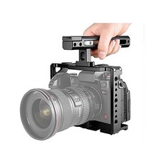 포커스포토 카메라 케이지 + 탑 핸들 그립 키트 비디오 촬영용 안정기 알루미늄 합금 콜드 슈 및 14 38 나사 마운트 파나소닉 루믹스 S1H S1R S1용