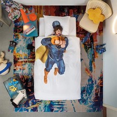 아트박스/스널크 슈퍼히어로 블루 침구세트 S-SS 누빔있음 (160x210cm)