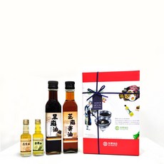 【佳源油品】 油衷之禮食好食在禮盒 黑麻油250ml 芝麻香油250ml 苦茶油50ml 純質花生油50ml, 1個
