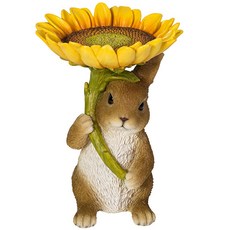 ZOOCRAF 兔子向日葵花朵造型鑰匙飾品零錢收納座, 款式, 1個