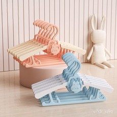 兒童衣架嬰兒寶寶晾掛專用可伸縮曬衣撐 新生幼兒家用衣物收納必備, 藍色【可伸縮疊掛】,10個, 1個