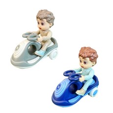 黑白寶貝 卡通慣性車，兒童玩具車，慣性摩托車三輪車，可愛河馬犀牛造型，安全耐用, 1個, 扭扭車(2色隨機出貨)