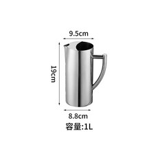 레스토랑 물 주전자 .0L 오마카세 스테인레스 스테인리스, AB. 두꺼운 재질의 주전자 1리터 입구가 평평한 형태