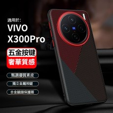VIVO X300Pro/X300/X200Ultra/X200 手機殼 凱夫拉紋素皮拼接保護殼