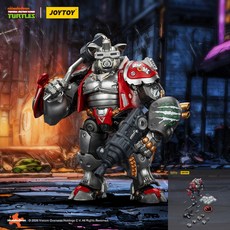 하이플레이 조이토이 TMNT 닌자거북이 슈퍼 비밥 1/18 스케일 락과 야성 액션 피규어
