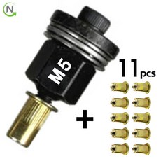 블랙불 너트 리벳 팝너트11p 어댑터 M5세트 수동 아답터 리벳건 리베팅 리벳팅 리베터기, 1세트