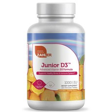 잘러 주니어 D3 1000IU 오렌지 맛 츄어블 타블렛, 1개, 120정