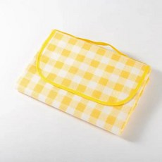 두꺼운 방습 피크닉 매트 야외 캠핑 휴대용 방수 해변 피크닉 잔디 용수철 나들이, 9)Yellow Grid 1X1.5