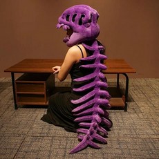 공룡 뼈모자 코스튬 모자 스켈레톤 푹신한 파티 의상, 120cm [초대형 성인용], 1개, 할로윈 퍼플 +