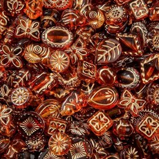 ECLATIS CY2E(넓음)NUT 디자인 팔찌 제작용 200g 다양한 아크릴 비즈 키체인 하이퀄리티 주얼리 빈티지 비즈 벌크 DIY 플라스틱 공예용 그레이 펄 303367, 골든