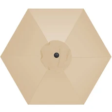 이중 레이어 사각형 야외 우산 교체 파티오 햇빛가리개 파라솔 탑 캐노피 커버 정원 마당 해변용 우산 3, 30 A 3x3m-Khaki base