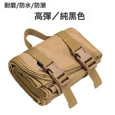 戶外戰術單人摺疊單兵防潮墊射擊墊戶外露營野營地墊便攜午休墊, 卡其色