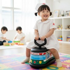 국내제조 남아 여아 공용 붕붕카 어린이집 승용완구 붕붕이, 앰블런스, 1개
