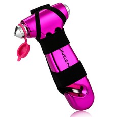 신센 자동차 안전 망치 창문 차단기 및 여성용 안전벨트 커터 도로변 비상 키트 탈출 도구 1개 중 3개 로드 트립 필수품 (1 분홍색), Vibrant Purple, 1