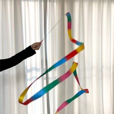 리듬체조 리본 4m 무지개 hun+728nr