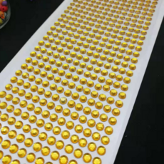 약504알 보석 스티커 비즈 크리스탈 큐빅 장식 만들기재료 6mm, 골드