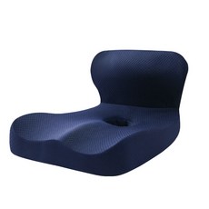 생활하이 고급형 자세교정 메모리폼 방석, 네이비