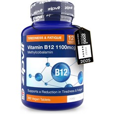 영국 집비트 Zipvit Vitamin B12 Methylcobalamin 비타민B12 1100mcg 메틸코발라민, 1개, 360정