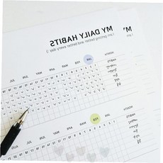 일년 습관 형성 목표 달성 체크 기록지 대형 사이즈 루틴 관리 챌린지 플래너, 1개, 1.기본구성